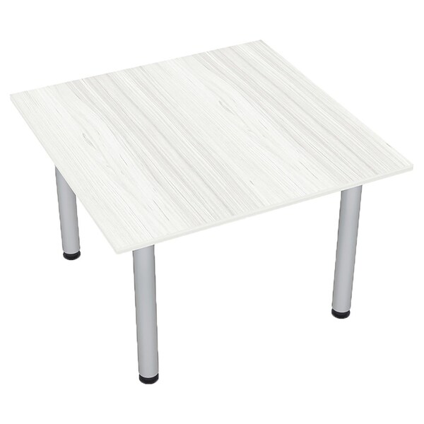 Skutchi Designs Square 4 Person Conference Room Table, 46" W, 46" L, 29" H, White Cypress HAR-SQ-46-POST-WHCYPRESS - main